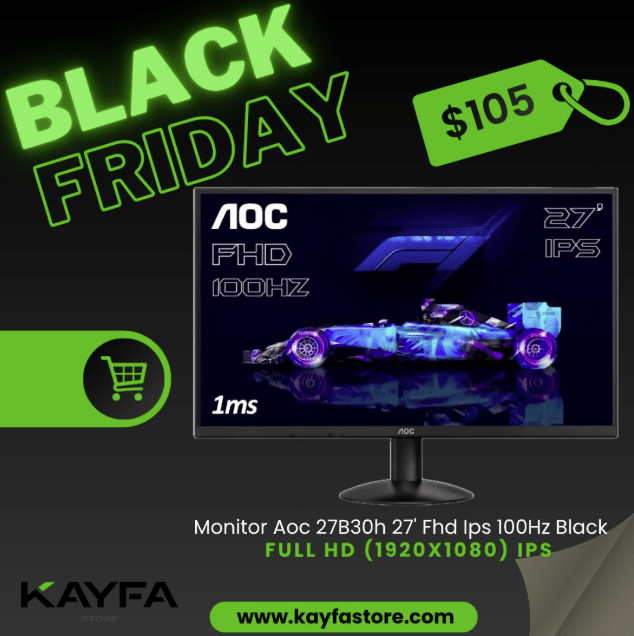 MONITOR AOC FHD 27" 27B30H BLACK